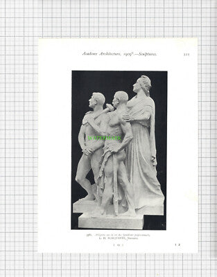 8829) Jules Blanchard LH Marqueste Sculptor - 1909 Book Print