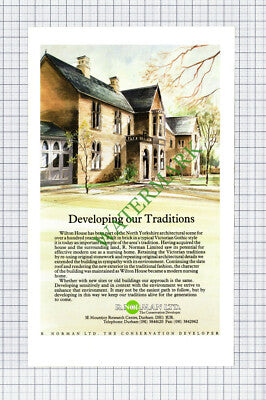 Wilton House Yorkshire R Norman Ltd Nursing Home Advert - 1989 Cutting