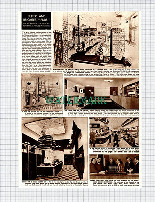 X890) Public House Interiors Exhibition Maurice Russell Dunn Pollak - 1950 Clip
