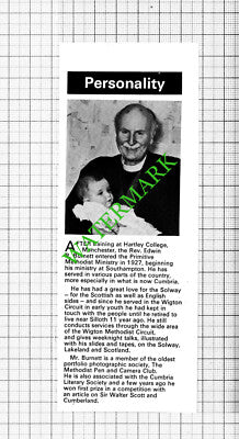 Rev Edwin R Burnett Silloth Cumbria -1979 Cutting