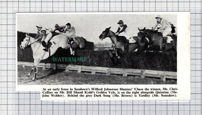 C5264) Wilfred Johnstone Hunters Chris Collins Bill Shand Kydd - 1970 Cutting