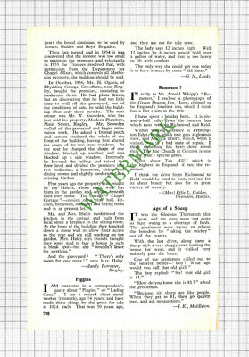 Mr TJD Haley Methodist Chapel House Pepper Hill Ryecroft - 1962 Cutting