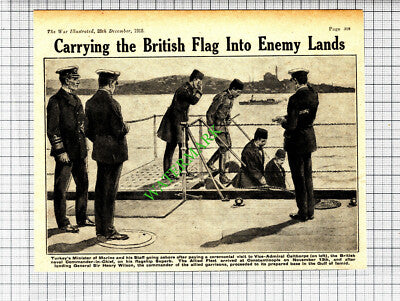 Vice Admiral Calthorpe Ship SUPERB World War One WW1 - c.1918 Cutting