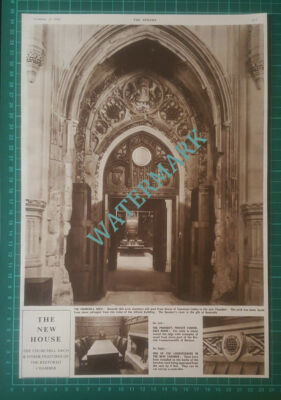(X637) House of Commons Churchill Arch Restoration -1950 Clip