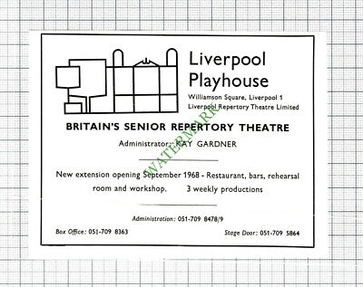 Liverpool Playhouse Repertory Theatre Kay Gardner - 1968 Cutting