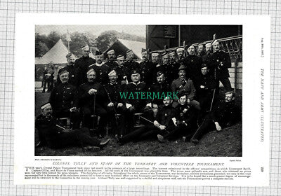 X1939) Colonel Tully Yeomanry And Volunteer Tournament - 1897 Print / Cutting