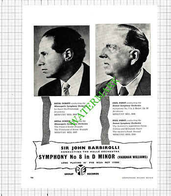 Antal Dorati Paul Paray Pye Records Advert - 1956 Cutting