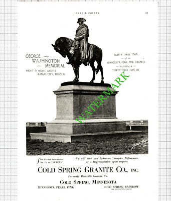 George Washington Memorial Cold Spring Granite Co Minnesota -1926 Cutting