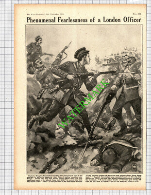 Captain Douglas Carmichael Hooge WW1 World War One - 1915 Cutting / Print