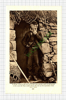 Skye Crofter Scotland - c.1930s Cutting / Print