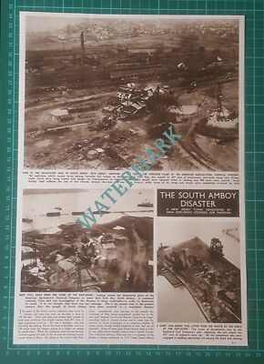 (X596) South Amboy New Jersey American Agricultural Chemical Explosion - 1950