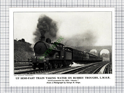 C1451) Bushey Troughs LMSR Railway 440 Locomotive 5274 Hecate - 1932 Cutting