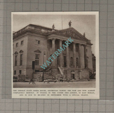 C3221) The German State Opera House East Berlin Rebuilt After War - 1955 Clip