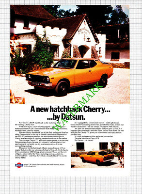 Datsun Cherry Car Advert - 1970s Cutting