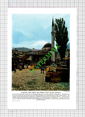 Seville Andalusia / Sarajevo Market Place - c.1950s Book Print