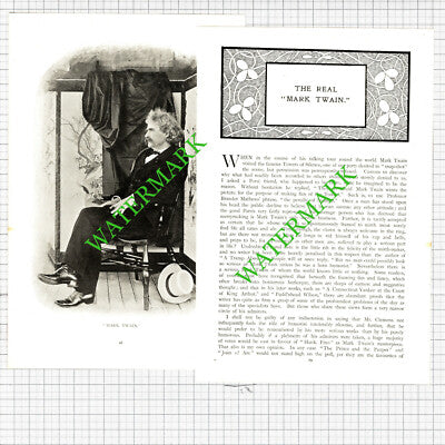 Mark Twain Carlyle Smythe - 1898 Article