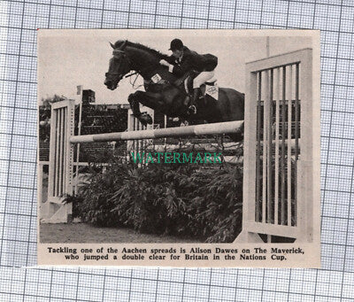 C759) Alison Dawes on The Maverick Nations Cup Horse Jumping - 1971 Cutting