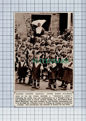C4374) Sister Marie Raymond Chinese Orphans 1951 Clip