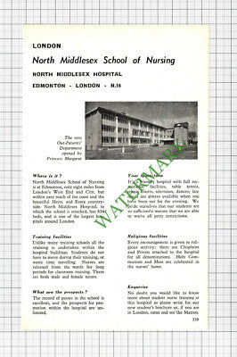 North Middlesex Hospital School Of Nursing Edmondton London Advert 1962 Cutting