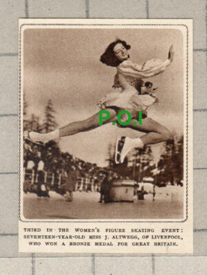 C1602) Miss J Altwegg Liverpool Figure Skating - 1948 Clip