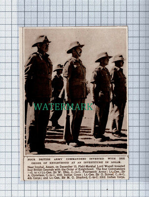 C4906) Imphal Assam Christison Scones Stopford 33rd Indian Corps 14th Army 1945