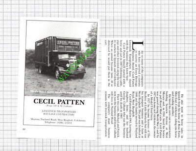 Cecil Patten Transporters West Bergholt Essex Michael Patrick 1990 2Part Cutting