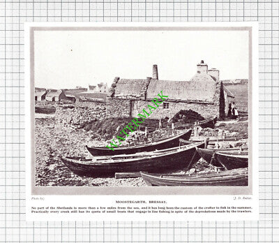 Moostegarth Bressay Shetland Isles - 1920's Cutting