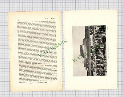 8913) Horse Racing In Surrey Epsom -1900 Article