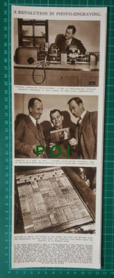 (X309) George Washington Inventor Photo Engraving Apparatus Hackensack - 1948