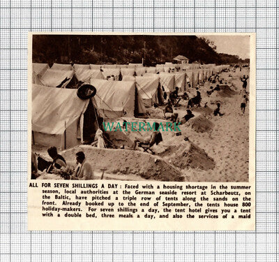 C3633) Tents At Scharbeutz Germany Housing Shortage - 1950 Clip