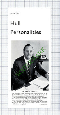 C3076) Mr Leslie Hartley Hull - 1967 Cutting