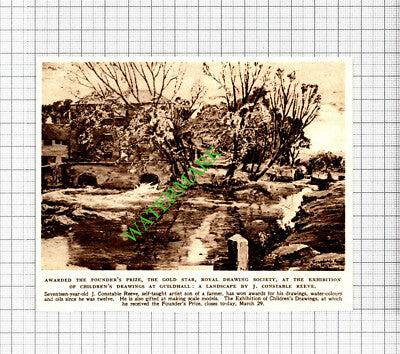 John Constable Reeve Artist Founder's Prize Royal Drawing Society - 1947 Cutting