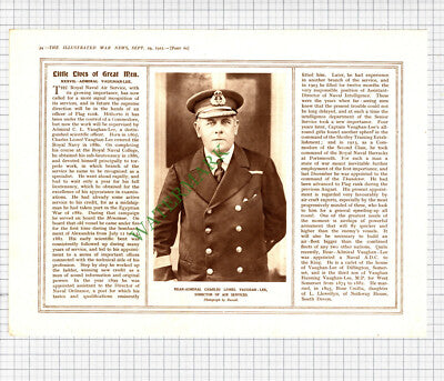 9976) Admiral Charles Lionel Vaughan-Lee World War 1 - 1915 Cutting / Print