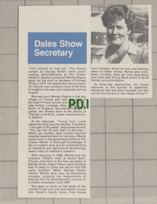 C1156) Wendy Riley Clayton Thorpe Fold House Farm Drebley Kilnsley Show - 1984