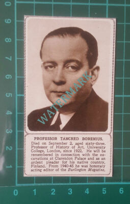 C2743) Professor Tancred Borenius University College Obituary - 1948 SMALL!