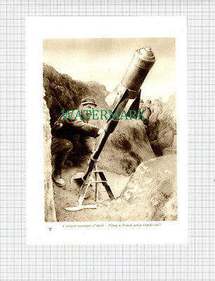 X1271) French Aerial Torpedo Shell WW1 World War One - c.1916 Book Print