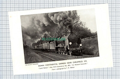 C4756) Down Continental Chelsfield Lord Nelson Sir Richard Grenville - 1960s