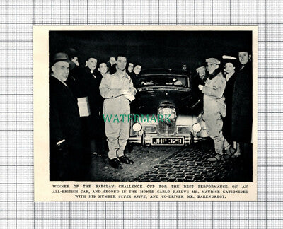 C5031) Barclay Challenge Maurice Gatsonides SUPER SNIPE Barendregt -1950 Clip