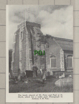 C1006) Church of SS Peter and Paul St Osyth Essex - 1966 Cutting