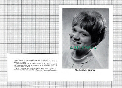 C3655) Miss Barbara Temple Boothferry Road Hull Midland Bank - 1966 Clip