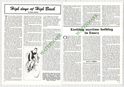 9910) High Beech Green Essex Charley Barden Cyclist - 1976 Article