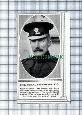 C4758) Brig Gen C Fitzclarence Royal Fusiliers World War 1 - 1915 Clip