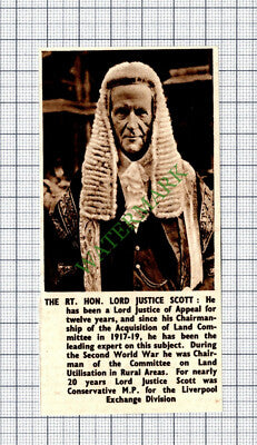 Rt Hon Lord Justice Scott Judge -1947 Cutting