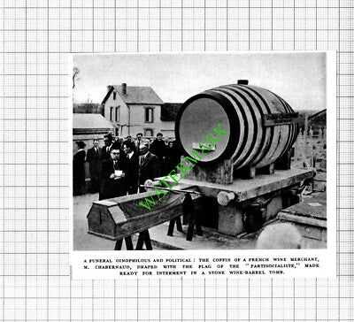 M Leonce Chabernaud French Wine Merchant Funeral - 1953 Small Cutting