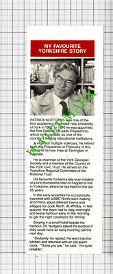 Patrick Nuttgens York - 1986 Cutting