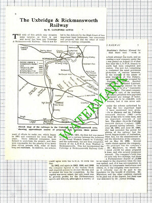 Uxbridge & Rickmansworth Railway H Langford Lewis - 1945 Small Article