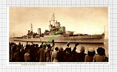 Cruiser Ship HMS SHEFFIELD Comm JGT Inglis - 1952 Cutting
