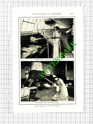 Guy's Hospital London Internal Scenes - c.1914 Book Print