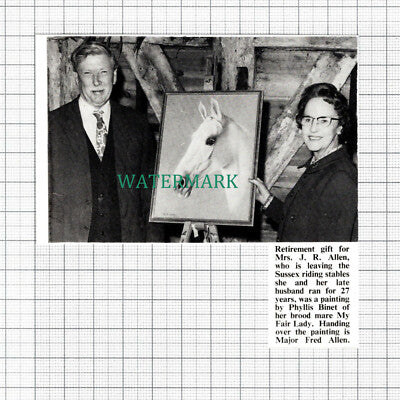 C5465) Mrs J R Allen Sussex Riding Stables Major Fred Allen -1972 Cutting