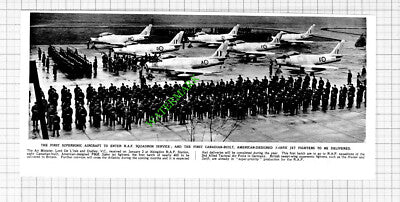 Abingdon RAF Station F86E Sabre Jet Fighters - 1953 Cutting